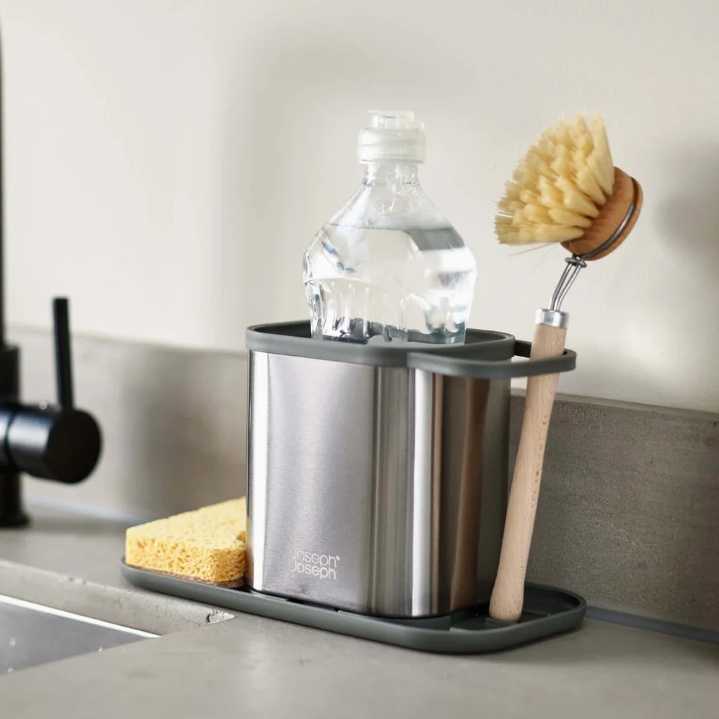 Diskbänksförvaring, DUO STAINLESS STEEL SINK CADDY, 23 x 11,3 x H 13 cm, Joseph Joseph, Silver / Grå i gruppen Förvaring / Köksförvaring / Diskställ och diskbänk hos SmartaSaker.se (40403)