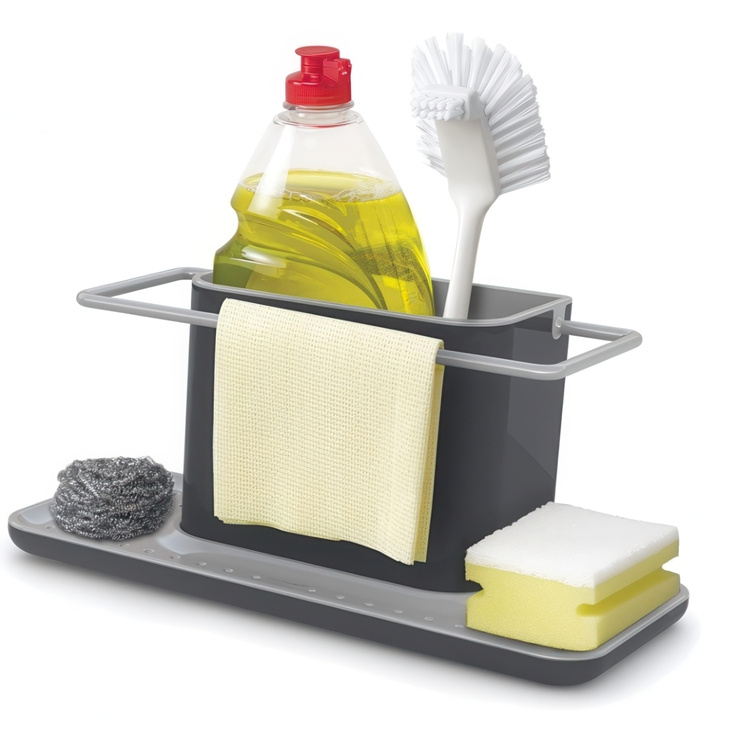 Diskbänksförvaring, SINK-CADDY LARGE, 30,5 x 13 x H 13 cm , Joseph Joseph, Mörkgrå i gruppen Förvaring / Köksförvaring / Diskställ och diskbänk hos SmartaSaker.se (40406)