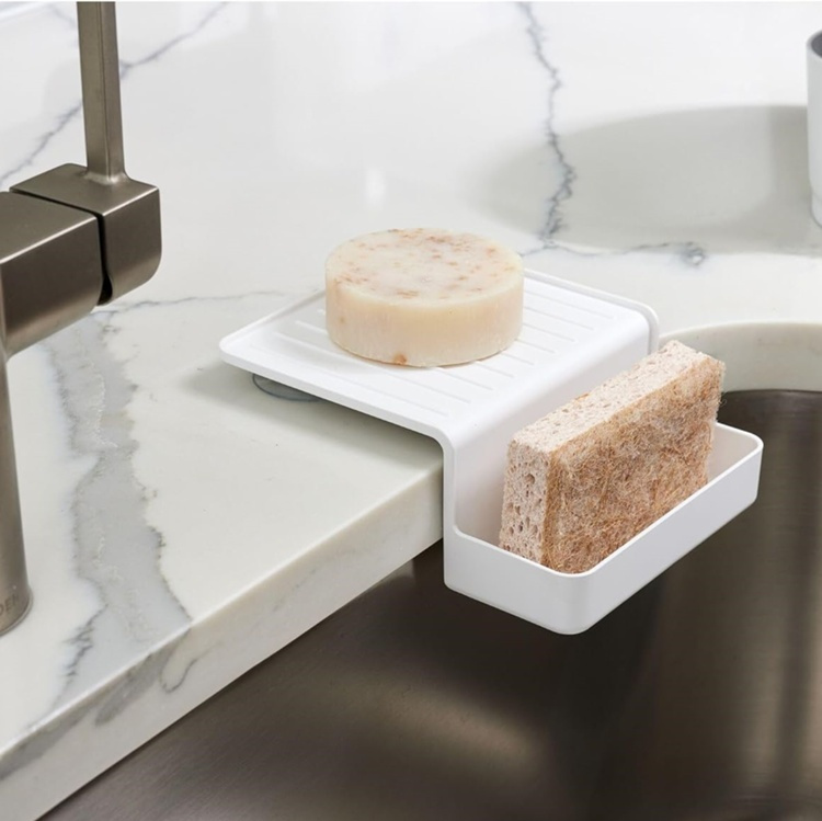Diskho-förvaring, över kant, ID RPET DOUBLE SUCTION SINK CADDY, 13 x 16,2 x H 6,4 cm, Vit i gruppen Förvaring / Köksförvaring / Diskställ och diskbänk hos SmartaSaker.se (40417)