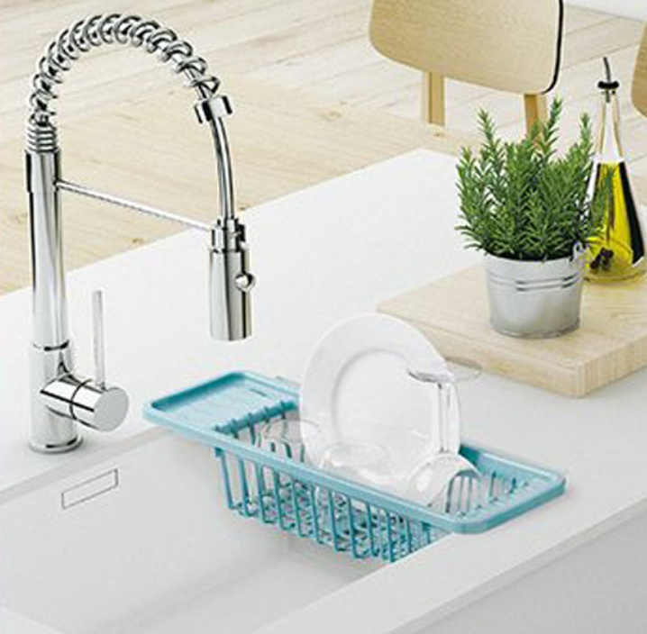 Diskställ , Över diskho, Litet, COMPACT MINI, 45,5 x 16 x H 10 cm, Turkos i gruppen Förvaring / Köksförvaring / Diskställ och diskbänk hos SmartaSaker.se (40434)