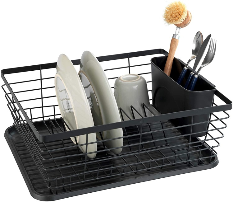 Diskställ med bestickkorg, Metall, DRIP RACK, 36 x 30 x H 15 cm i gruppen Förvaring / Köksförvaring / Diskställ och diskbänk hos SmartaSaker.se (40442)