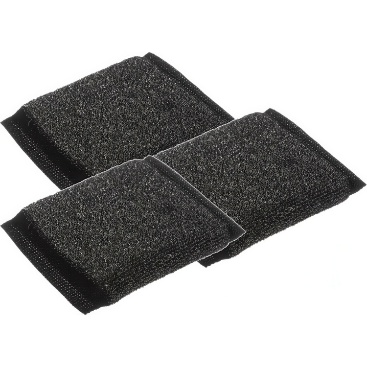 Disksvampar, 3 st, INOX SCRUBBING SPONGES, 10 x 9 cm, Svarta i gruppen Förvaring / Städförvaring och sopsortering / Städtrasor och borstar hos SmartaSaker.se (40463)