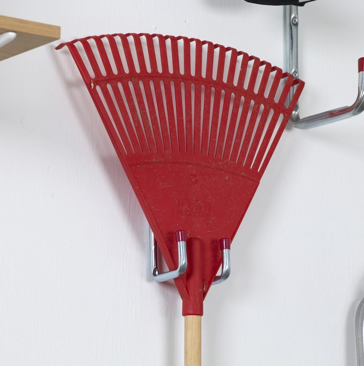 Dubbel Redskapskrok, Böjd, 7cm, HABO 8527, Silver / Röd i gruppen Förvaring / Förråd- och garageförvaring / Redskapshållare hos SmartaSaker.se (40483)
