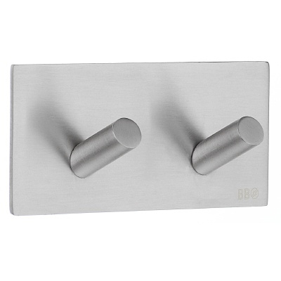 Dubbelkrok, Självhäftande, Kantig, BESLAGSBODEN, 9 x H 4,5 cm i gruppen Förvaring / Magneter och självhäftande / Självhäftande krokar hos SmartaSaker.se (40502)