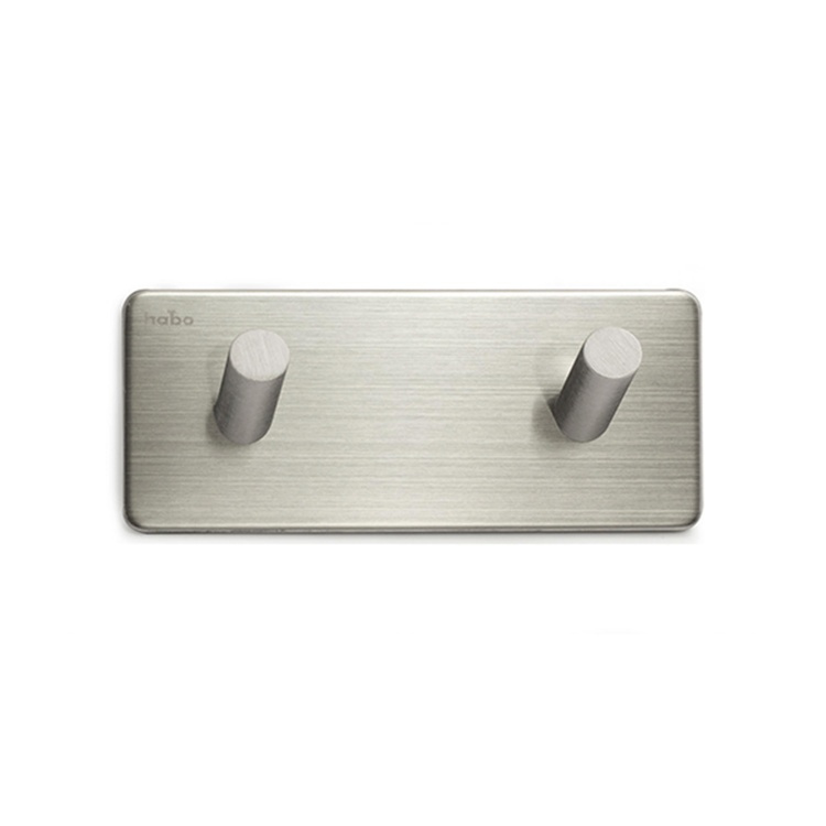 Dubbelkrok, Självhäftande, Kantig, HABO EDGE, 12 x H 5 cm i gruppen Förvaring / Magneter och självhäftande / Självhäftande krokar hos SmartaSaker.se (40503)