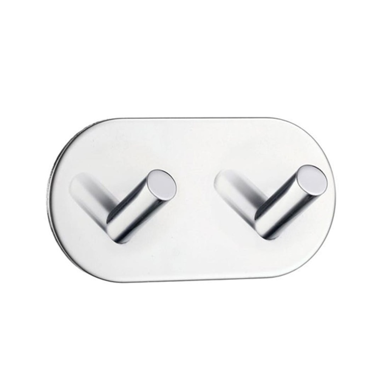Dubbelkrok, Självhäftande, Rundad, BESLAGSBODEN, 9,6 x H 4,8 cm i gruppen Förvaring / Magneter och självhäftande / Självhäftande krokar hos SmartaSaker.se (40507)