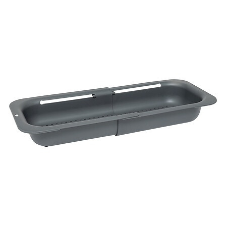 Durkslag, Över diskho, SINK COLANDER, 34,4~ 47,8 x 20 x H 6,5 cm, Mörkgrå i gruppen Förvaring / Köksförvaring / Diskställ och diskbänk hos SmartaSaker.se (40517)
