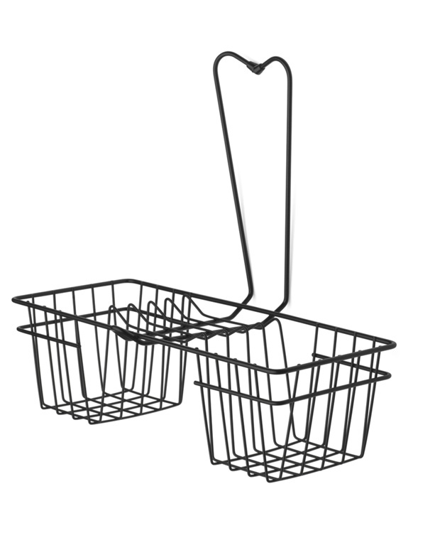 Duschkorg i metall, HABO BLANDARKORG, 40 x 19,5 x H 37 cm, Svart i gruppen Förvaring / Badrumsförvaring / Bad- och duschkorgar hos SmartaSaker.se (40520)