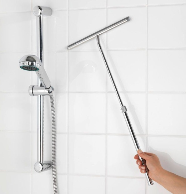 Duschskrapa, / Fönsterskrapa, TELESCOPIC, 26 x 37-59 cm, Krom i gruppen Förvaring / Badrumsförvaring hos SmartaSaker.se (40535)