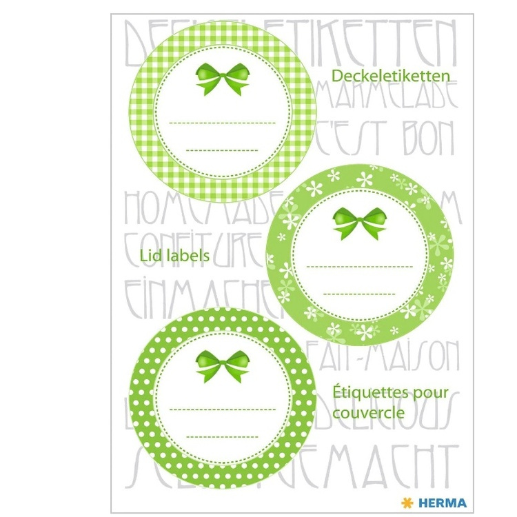 Etiketter för Lock, Runda, 9 st, LID LABELS, Ø 4,4 cm, Grön i gruppen Förvaring / Magneter och självhäftande / Skyltar och etiketter hos SmartaSaker.se (40553)