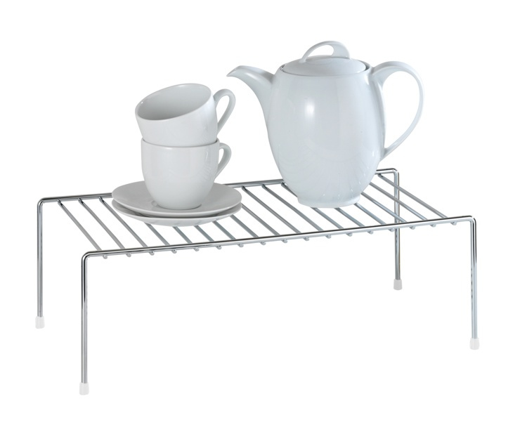 Extra hylla för skåp, PLATE RACK, 42,5 x 22 x H15 Silver i gruppen Förvaring / Köksförvaring / Organisera köksskåp hos SmartaSaker.se (40586)