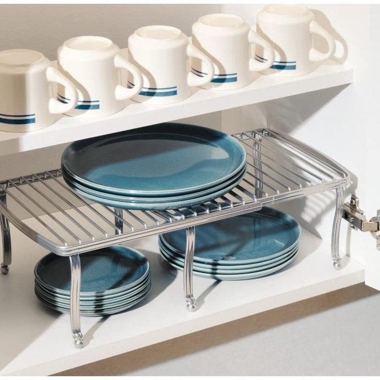 Extra hylla, Utdragbar, Metall, YORK CABINET SHELF, 32 - 58 cm, Silver i gruppen Förvaring / Köksförvaring / Organisera köksskåp hos SmartaSaker.se (40594)