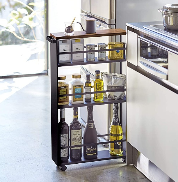 Extra smal förvaringsvagn, TOWER SLIM TROLLEY, 13 x 47,5 x H 80,5 cm i gruppen Förvaring / Köksförvaring hos SmartaSaker.se (40596)
