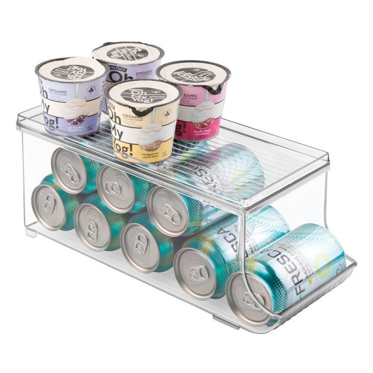 Förvaring med lock för ölburkar och konserver, PANTRY BIN, 14,5 x 35 x 15 cm, Klar i gruppen Förvaring / Köksförvaring / Kylskåpsförvaring hos SmartaSaker.se (40653)