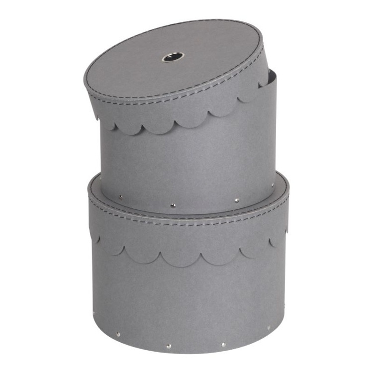 Förvaringsboxar, Runda, 2 st, BIGSO WILMA, Ø26 x H Ø23 cm i gruppen Förvaring / Förvaringslådor / BigSo förvaringslådor hos SmartaSaker.se (40666)