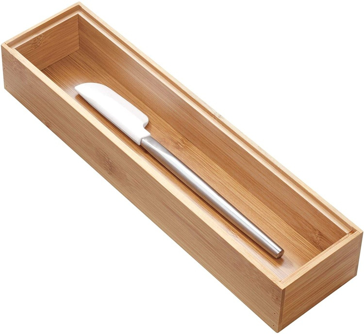 Förvaringsbricka i Bambu, Stapelbar, FORMBU DRAWER ORGANIZER , 30,5 x 7,6 x H 5,1 cm, Natur i gruppen Förvaring / Förvaringslådor / Småförvaring hos SmartaSaker.se (40674)