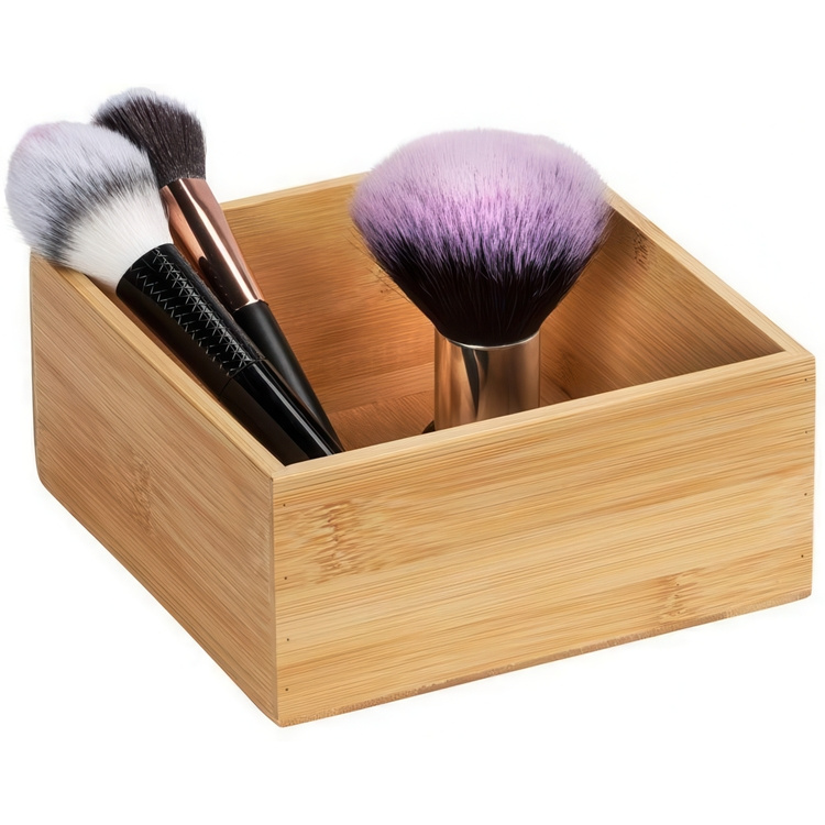 Förvaringsbricka i Bambu, Stapelbar, Medium, TERRA, 15 x 15 x H7cm, Natur i gruppen Förvaring / Förvaringslådor hos SmartaSaker.se (40676)