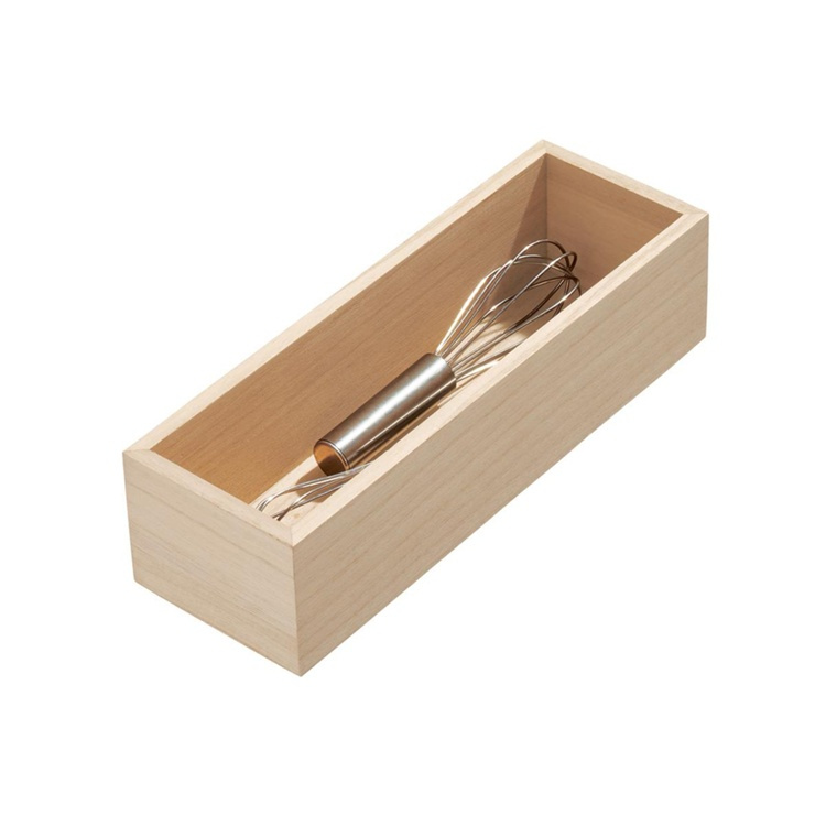 Förvaringsbricka, Avlång, PAULOWNIA DRAWER ORGANISER, 8,6 x 25,4 x H 7 cm, Natur i gruppen Förvaring / Förvaringslådor / Småförvaring hos SmartaSaker.se (40681)