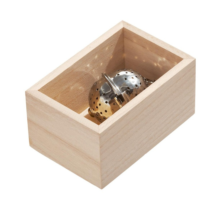Förvaringsbricka, Liten, PAULOWNIA DRAWER ORGANISER, 8,6 x 12,7 x H 7 cm, Natur i gruppen Förvaring / Förvaringslådor / Småförvaring hos SmartaSaker.se (40689)