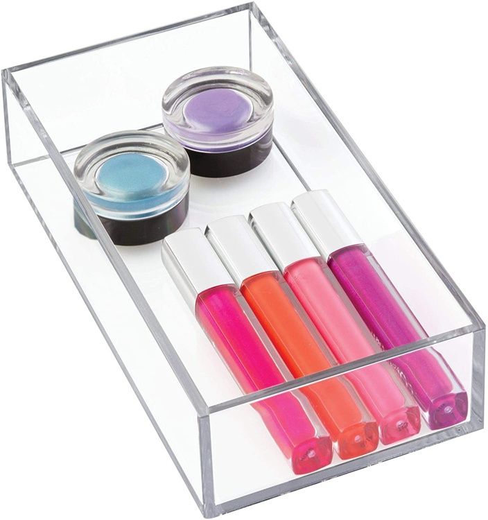 Förvaringsbricka, Stapelbar, Avlång, CLARITY ORGANISER SMALL, 10,2 x 20,3 x H 5 cm, Klar i gruppen Förvaring / Förvaringslådor / Småförvaring hos SmartaSaker.se (40697)