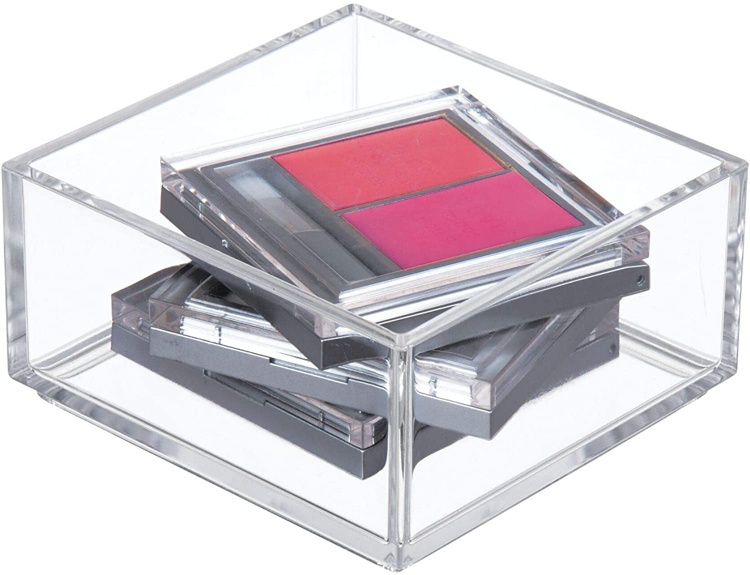 Förvaringsbricka, Stapelbar, CLARITY ORGANISER SQUARE MINI, 10,2 x 10,2 x H 5 cm, Klar i gruppen Förvaring / Förvaringslådor / Småförvaring hos SmartaSaker.se (40699)