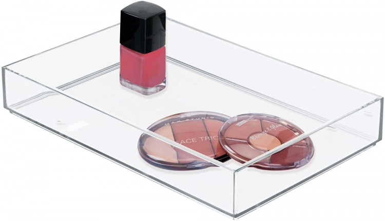 Förvaringsbricka, Stapelbar, Rektangulär, CLARITY ORGANISER LARGE, 20,3 x 30,5 x H 5 cm, Klar i gruppen Förvaring / Förvaringslådor / Småförvaring hos SmartaSaker.se (40702)