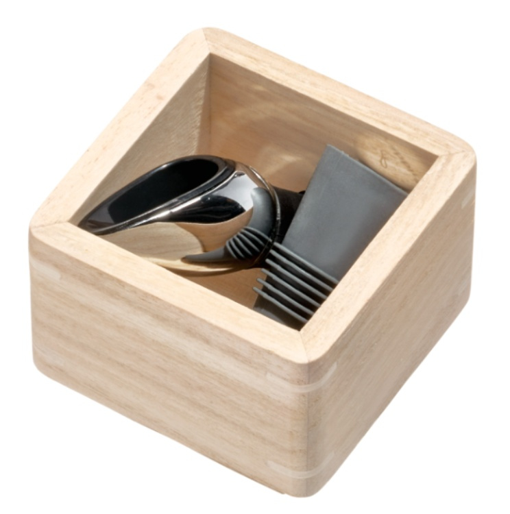 Förvaringsbricka, THE HOME EDIT MINI DRAWER ORGANIZER, 7,6 x 7,6 x H5,1 cm, Natur i gruppen Förvaring / Köksförvaring / Organisera köksskåp / Besticklådor hos SmartaSaker.se (40707)