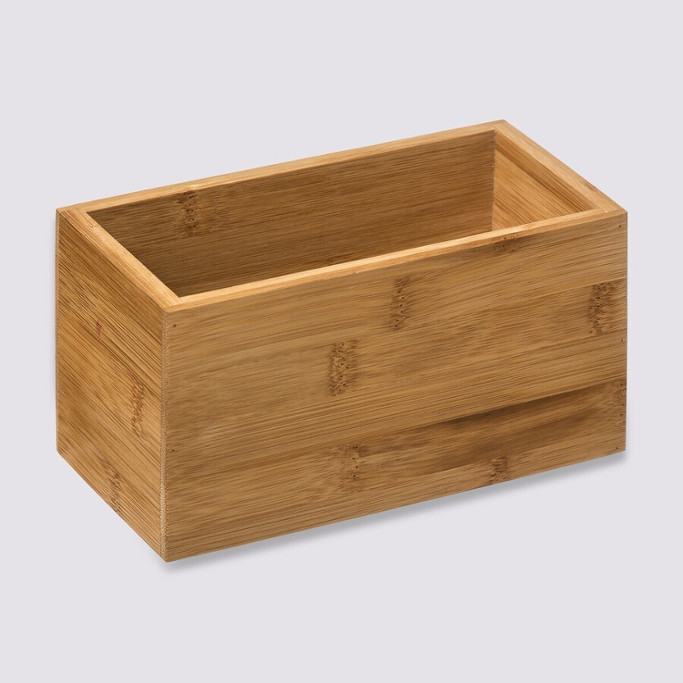 Förvaringsburk i Bambu, Rektangulär, TIDY SMART, 18 x 9,5 x H 9 cm, Natur i gruppen Förvaring / Förvaringslådor / Småförvaring hos SmartaSaker.se (40714)
