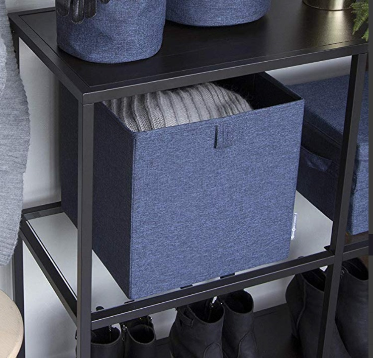 Förvaringskorg i tyg, BIGSO CUBE, 31,5 x H31,5 cm, Blå i gruppen Förvaring / Förvaringslådor hos SmartaSaker.se (40742)