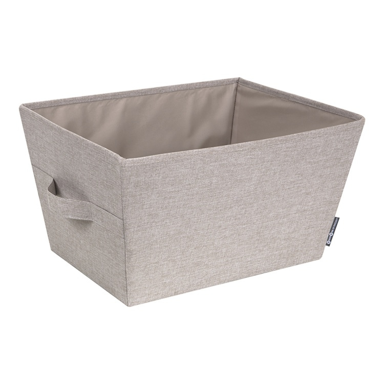 Förvaringskorg i tyg, BIGSO TAPERED BIN LARGE, 45 x 34 x H 25 cm, Beige i gruppen Förvaring / Förråd- och garageförvaring / Korgar och hinkar hos SmartaSaker.se (40743)