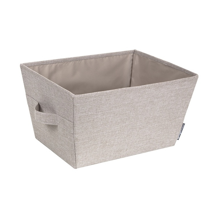 Förvaringskorg tyg, BIGSO TAPERED BIN MEDIUM, 40 x 30 x H 22 cm, Beige i gruppen Förvaring / Förråd- och garageförvaring / Korgar och hinkar hos SmartaSaker.se (40757)