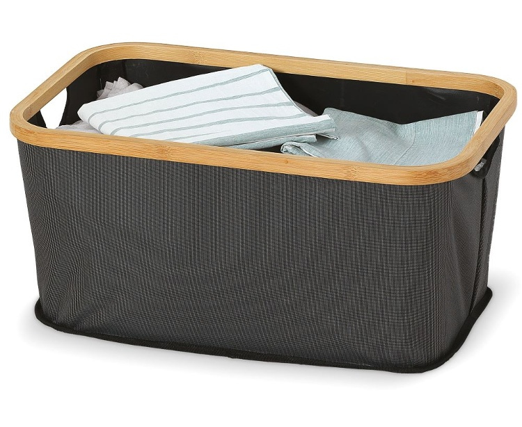 Förvaringskorg, CECTA PER BUCATO, 54 x 34 x H 25 cm, Mörkgrå / Bambu i gruppen Förvaring / Garderobsförvaring / Sorteringslådor hos SmartaSaker.se (40766)