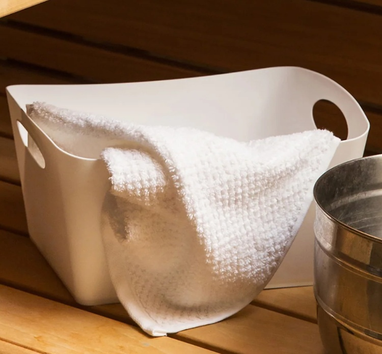 Förvaringskorg, KOZIOL BOXXX ECO MEDIUM, 20 x 30 x H 15 cm, Vit i gruppen Förvaring / Städförvaring och sopsortering / Städkorgar hos SmartaSaker.se (40771)