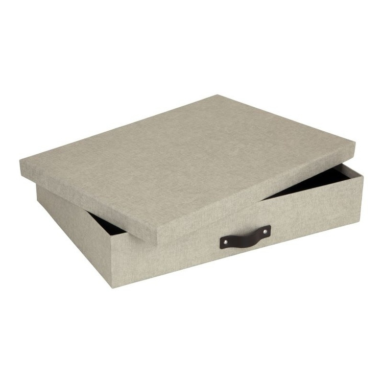 Förvaringslåda A3, BIGSO SVERKER CANVAS,, 43,5 x 31 x H 8,5 cm, Beige i gruppen Förvaring / Förvaringslådor / BigSo förvaringslådor hos SmartaSaker.se (40781)