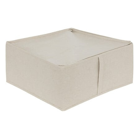 Förvaringslåda i tyg. Stadig, DRESSY RIGID BOX, 44,5 x 45,5 x H 20 cm, Beige i gruppen Förvaring / Förvaringslådor hos SmartaSaker.se (40809)