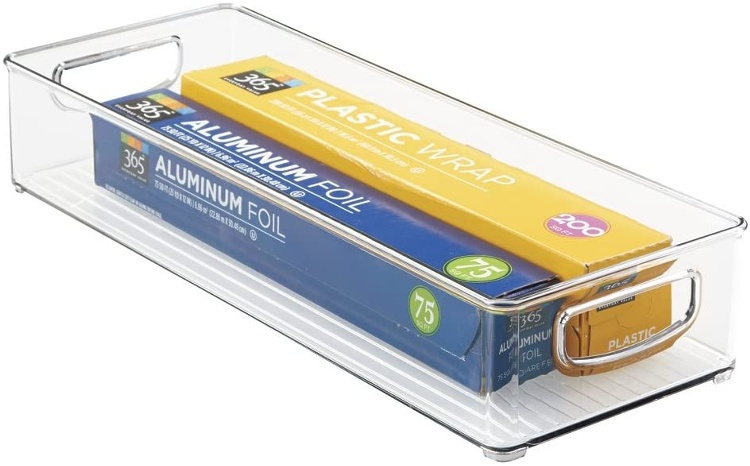 Förvaringslåda med handtag, CABINET BINZ, 15,2 x 41 x H7,6 cm, Transparent i gruppen Förvaring / Köksförvaring / Kylskåpsförvaring hos SmartaSaker.se (40816)