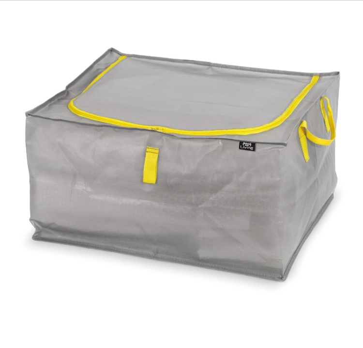 Förvaringslåda, Extra Stark, 70 L TAURUS SUPER TOUGH MEDIUM, 55 x 45 x H 30 cm, Silvergrå / Gul i gruppen Förvaring / Förvaringslådor hos SmartaSaker.se (40832)
