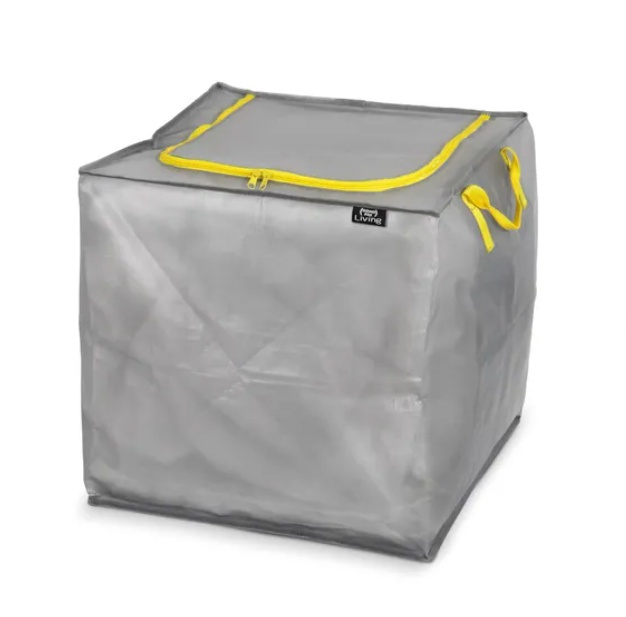 Förvaringslåda, Extra Stark, 90 L TAURUS SUPER TOUGH LARGE, 45 x 45 x H 45 cm, Silvergrå / Gul i gruppen Förvaring / Förvaringslådor hos SmartaSaker.se (40833)