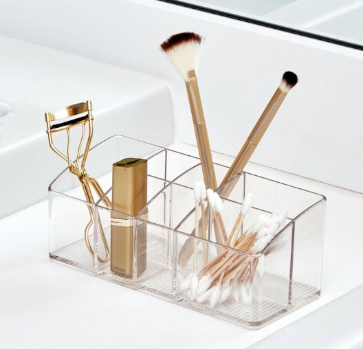 Förvaringsställ, Litet, 7 fack, IN CABINET ORGANIZER, 17,8 x 7,6 x H 7 cm, Transparent i gruppen Förvaring / Badrumsförvaring / Sminkförvaring hos SmartaSaker.se (40873)