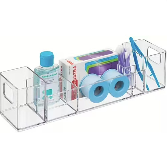 Förvaringsställ, långsmalt, CLARITY ORGANIZER, 30,5 x 7,6 x H 7,6 cm, Klar i gruppen Förvaring / Badrumsförvaring hos SmartaSaker.se (40875)