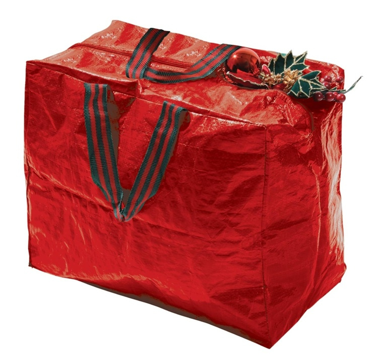 Förvaringsväska för Julsaker, DECORATION STORAGE BAG, 46 x 25 x H 38 cm, Röd i gruppen Förvaring / Förråd- och garageförvaring / Förvaringsväskor hos SmartaSaker.se (40891)