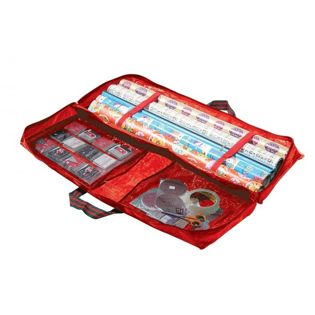 Förvaringsväska för Presentpapper, GIFT WRAP, 76 x 13 x H 25 cm, Röd i gruppen Förvaring / Förråd- och garageförvaring / Förvaringsväskor hos SmartaSaker.se (40892)