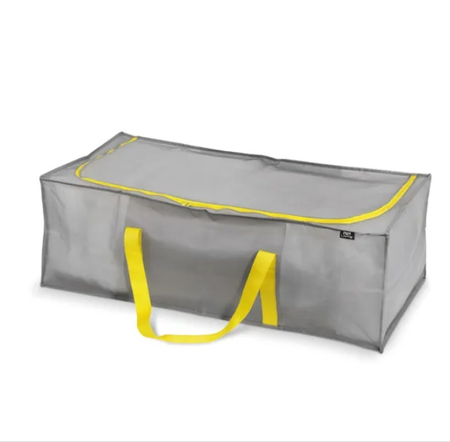 Förvaringsväska, Extra Stark, 120 L TAURUS SUPER TOUGH XL, 90 x 45 x H 30 cm, Silvergrå / Gul i gruppen Förvaring / Förråd- och garageförvaring / Förvaringsväskor hos SmartaSaker.se (40893)