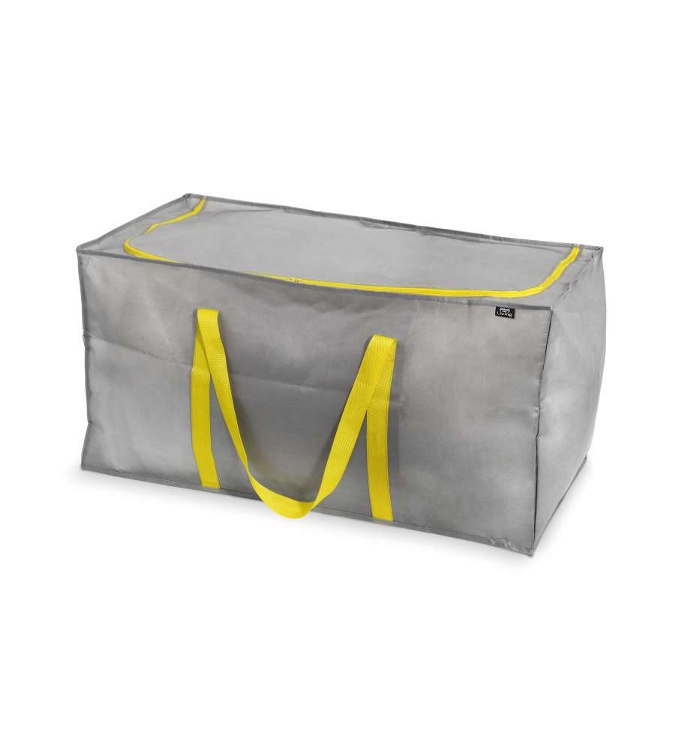 Förvaringsväska, Extra Stark, 180 L TAURUS SUPER TOUGH XXL, 90 x 45 x H 45 cm, Silvergrå / Gul i gruppen Förvaring / Förråd- och garageförvaring / Förvaringsväskor hos SmartaSaker.se (40894)
