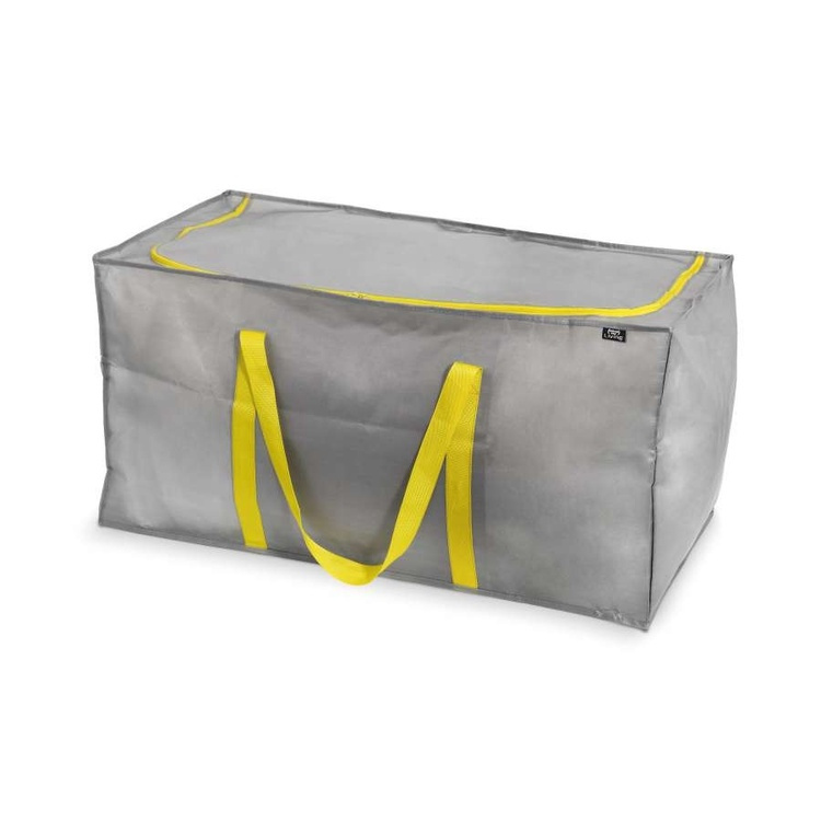 Förvaringsväska, Extra Stark, 180 L TAURUS SUPER TOUGH XXL, 90 x 45 x H 45 cm, Silvergrå / Gul i gruppen Förvaring / Förråd- och garageförvaring / Förvaringsväskor hos SmartaSaker.se (40894)