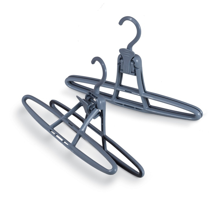 Galgar för byxor, 2 st, ANTI-SLIP & SWIVEL HOOK, Grå i gruppen Förvaring / Garderobsförvaring / Galgar och hängare hos SmartaSaker.se (40901)