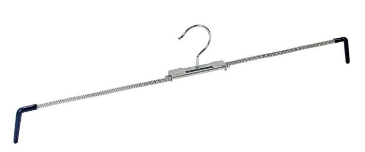Galgar för Kjolar, 2 st, BLUE STRETCHER,Large 29 - 50 cm, Silver / Blå i gruppen Förvaring / Garderobsförvaring / Galgar och hängare hos SmartaSaker.se (40903)