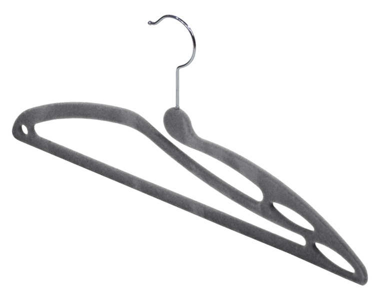 Galgar för T-shirts, 3 st, NO STRETCH HANGER, 41 cm, Grå i gruppen Förvaring / Garderobsförvaring / Galgar och hängare hos SmartaSaker.se (40904)