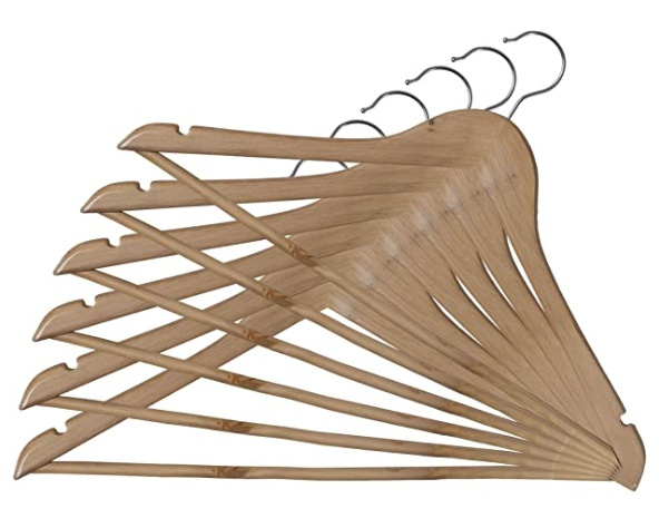 Galgar i trä, 6 st, BIG PACK MISTER COAT HANGERS, 44 cm, Natur i gruppen Förvaring / Garderobsförvaring / Galgar och hängare hos SmartaSaker.se (40910)
