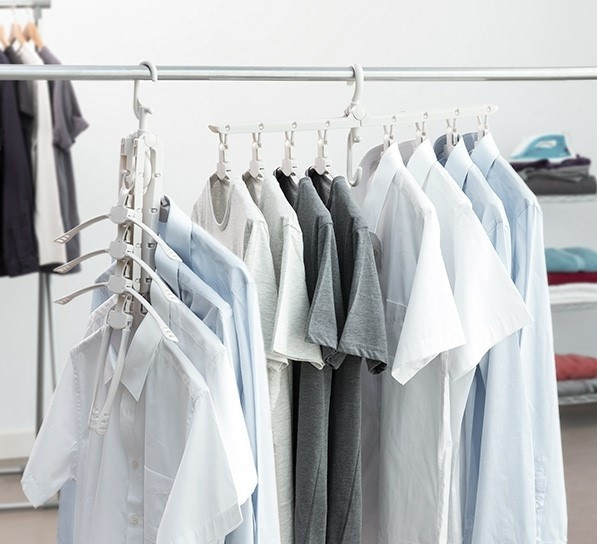 Galgar, Platsbesparande, HANG IT 8-in-1 HANGER, Grå i gruppen Förvaring / Garderobsförvaring / Galgar och hängare hos SmartaSaker.se (40917)